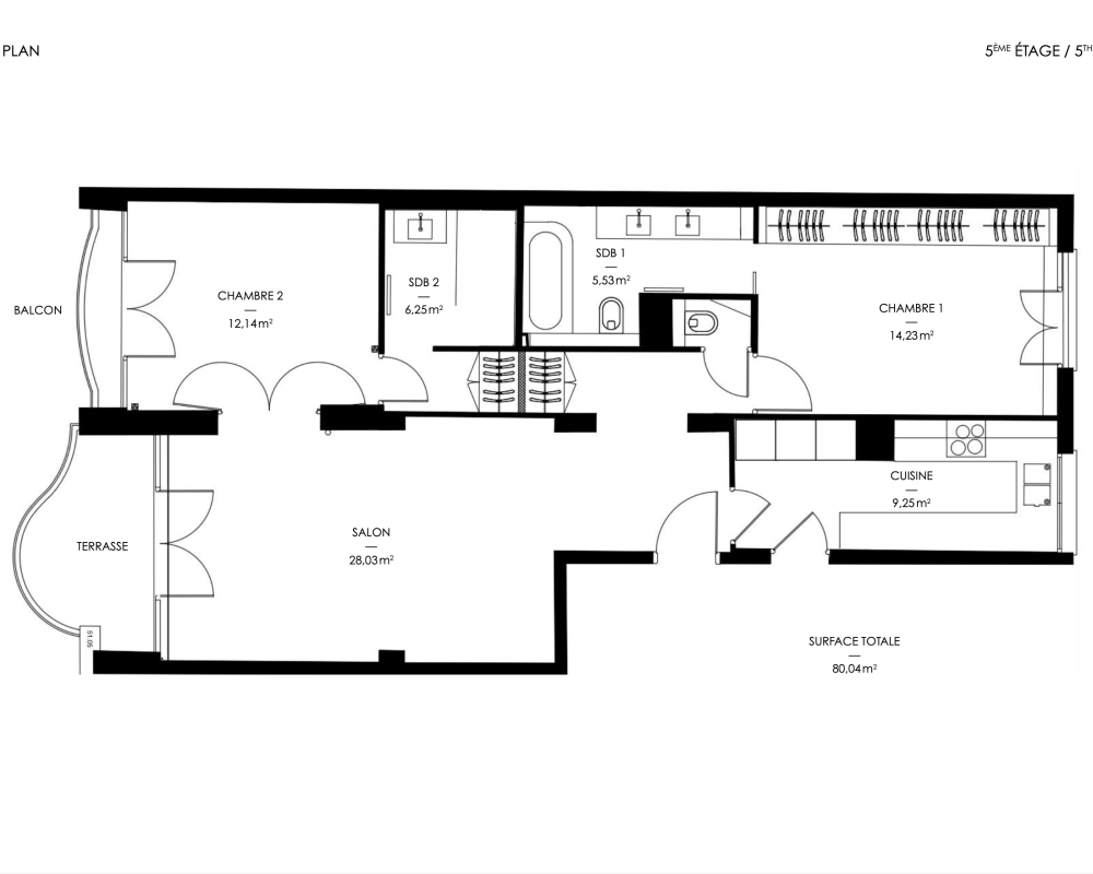 Nice Victor Hugo - Elegant 2 Bedroom Apartment 80 sqm with Uninterrupted View