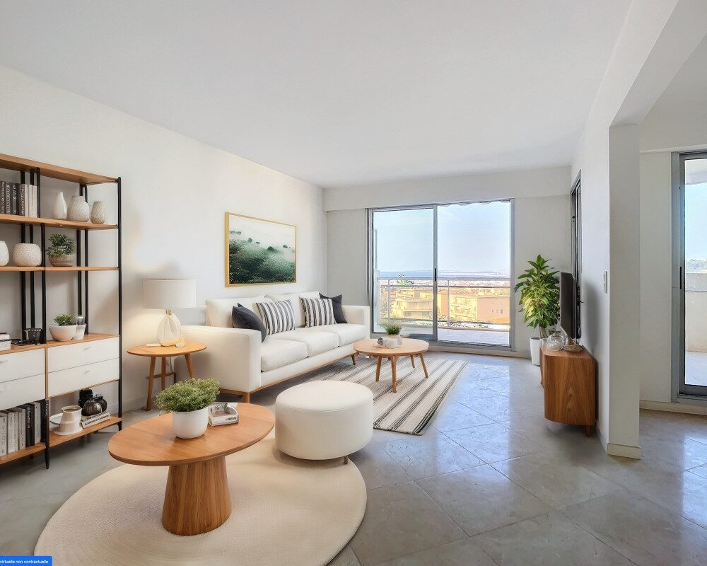 Nice Cimiez Top floor Renovated 2 bedroom Apartment with Met and City views