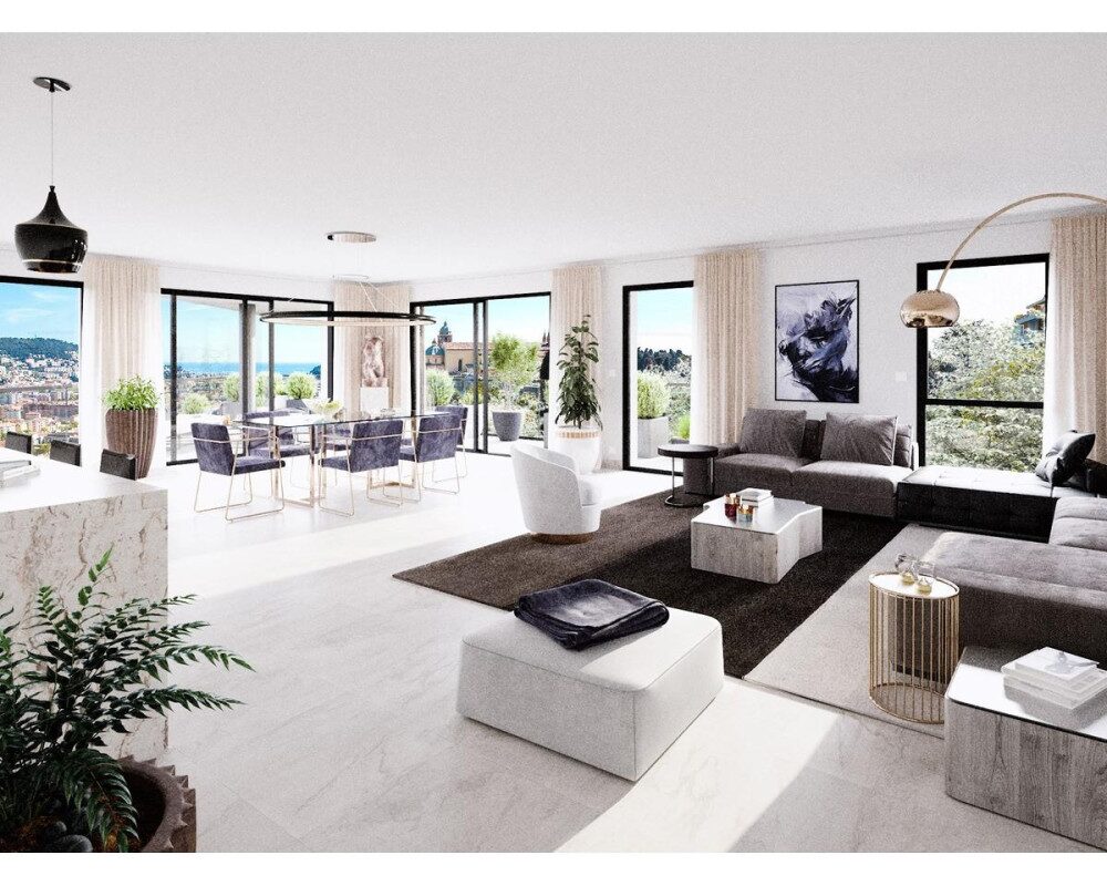 2 pièces de prestige avec vue mer dans une résidence neuve à Cimiez  