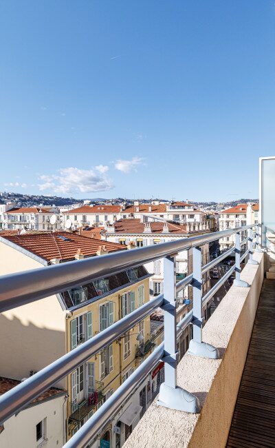 Terrasse appartement duplex Nice Carré d’Or exposition sud-ouest