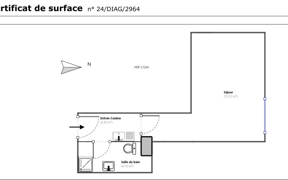 Nice – Studio in a Beautiful Residence in the Heart of Cimiez : plan