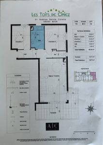 Nizza – Cimiez – Bellissimo appartamento di 3 locali 60m2 con terrazza in residence con piscina