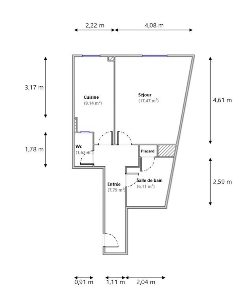 Nice Saint Sylvestre – Appartement au calme en retrait de la place Goiran : plan